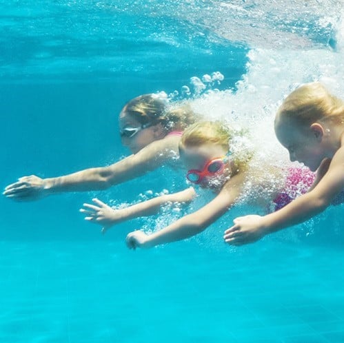 Children in a swimming pool