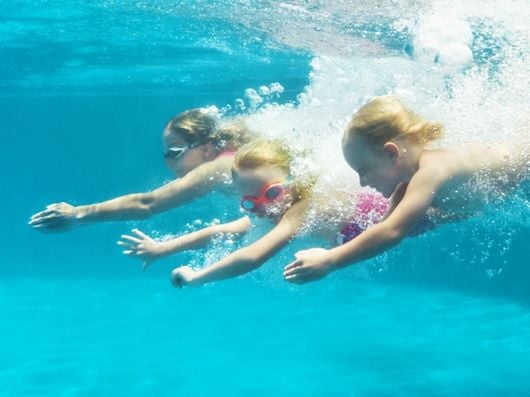 Children in a swimming pool
