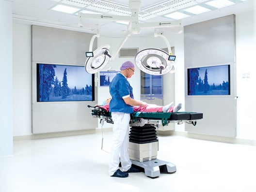 Surgeon in an operating theatre